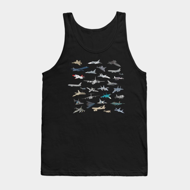 Modern Military Airplanes Tank Top by NorseTech